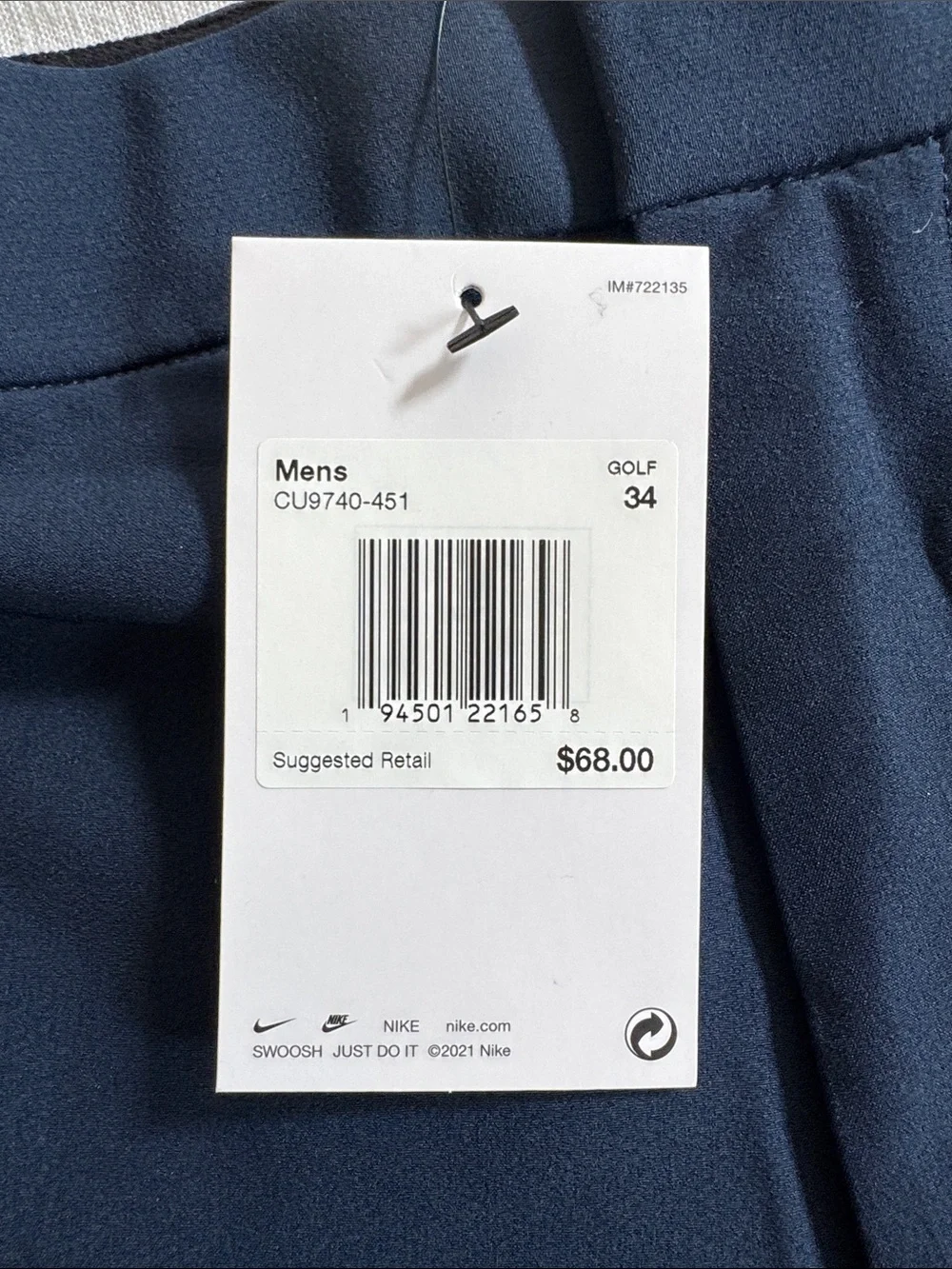 Nike Men's Dark Blue Hybrid Performance Shorts